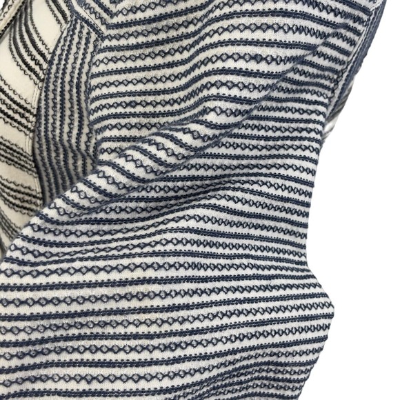 BCBGMaxAzria Lani Lace Up Front Embroidered Striped Knit Tunic Dress Womens S - Picture 12 of 14